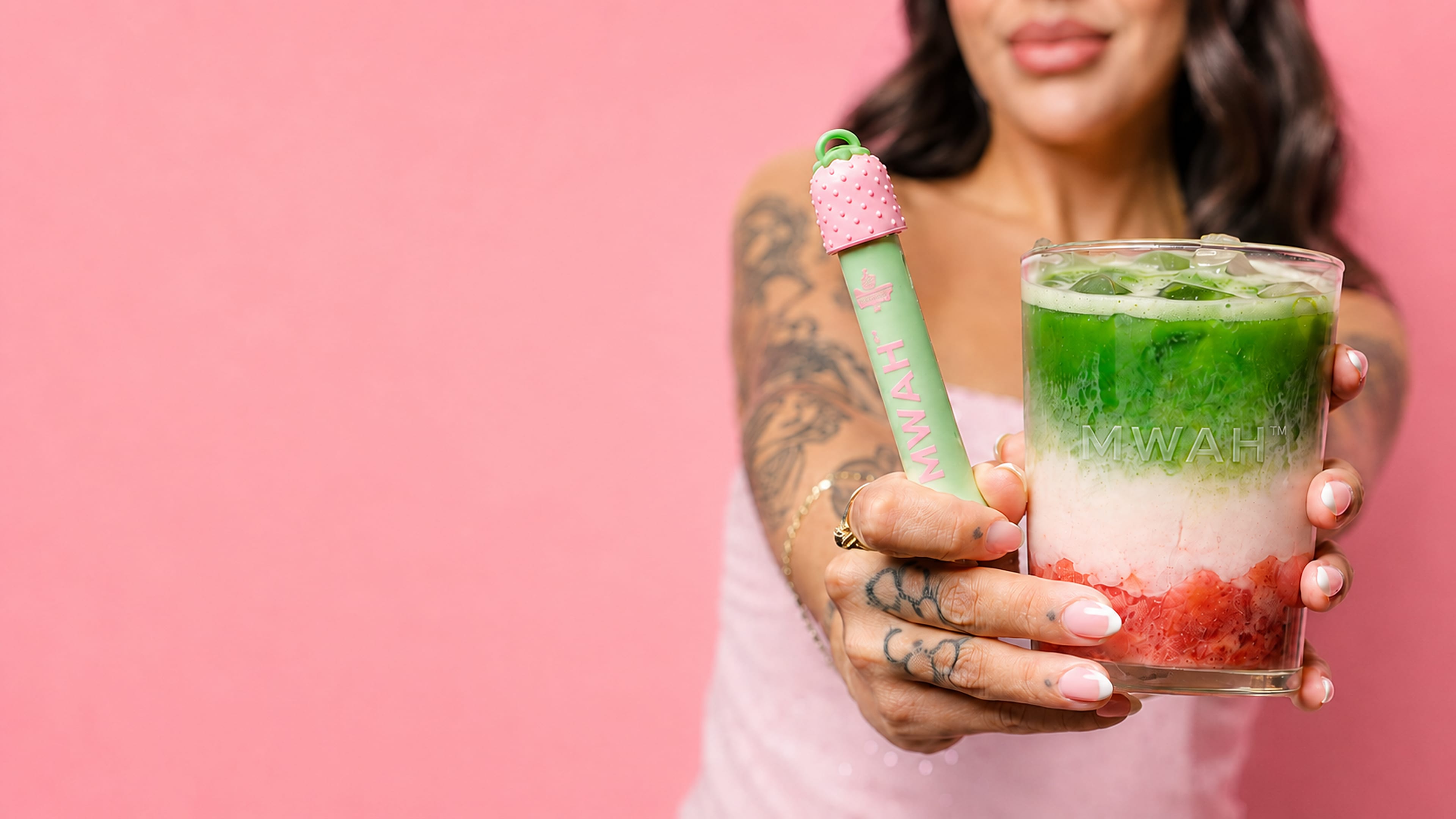 Strawberry Matcha MWAH campaign